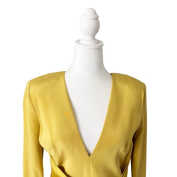Haney Lilly Silk Mini Dress 8 Yellow NWT - Picture 6 of 13